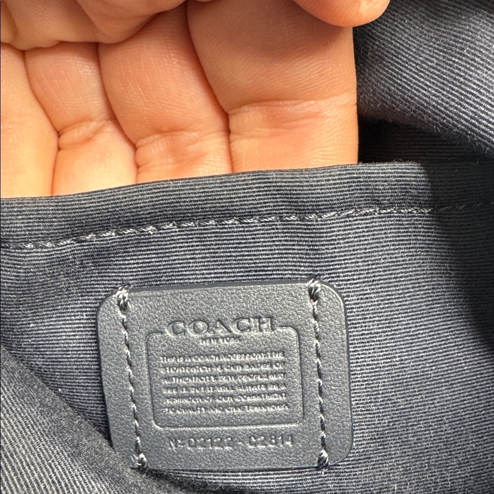 Coach C2814 Addie Pebble Leather Crossbody Bag SV/Vivid Blue crossbody purse - Picture 10 of 10